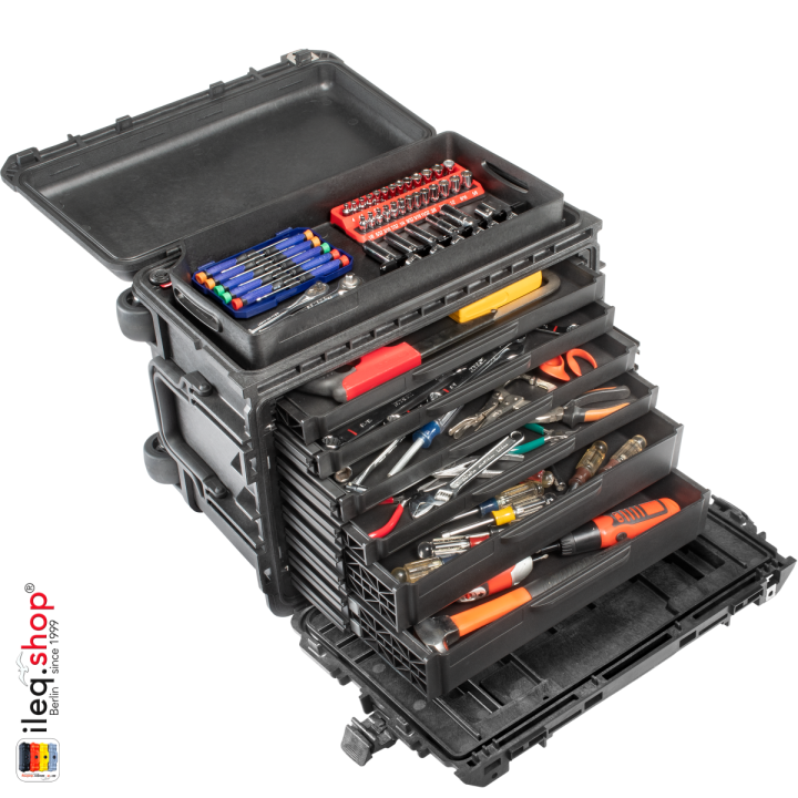 0450SD4 Mobile Tool Chest, 2. Gen., w/4S+2D Drawers, Black