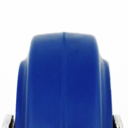 100mm Fixed Castor with Rubber Blue Wheel