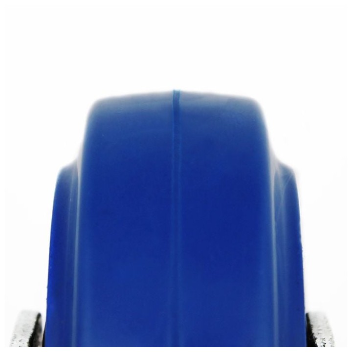 100mm Fixed Castor with Rubber Blue Wheel