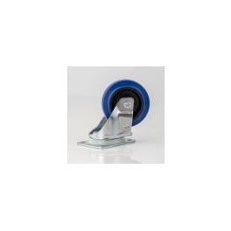 100mm Swivel Castor with Rubber Blue Wheel