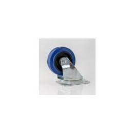 100mm Swivel Castor with Rubber Blue Wheel