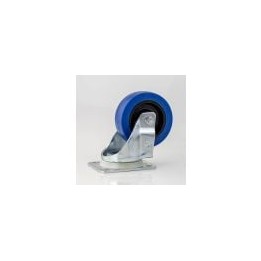 100mm Heavy Duty Swivel Castor with Rubber Blue Wheel