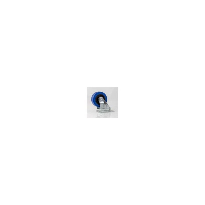 100mm Heavy Duty Swivel Castor with Rubber Blue Wheel