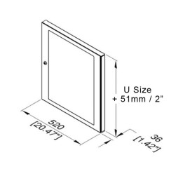 10U Vented Steel Lockable Door for R8400/R8500 Rack Enclosures