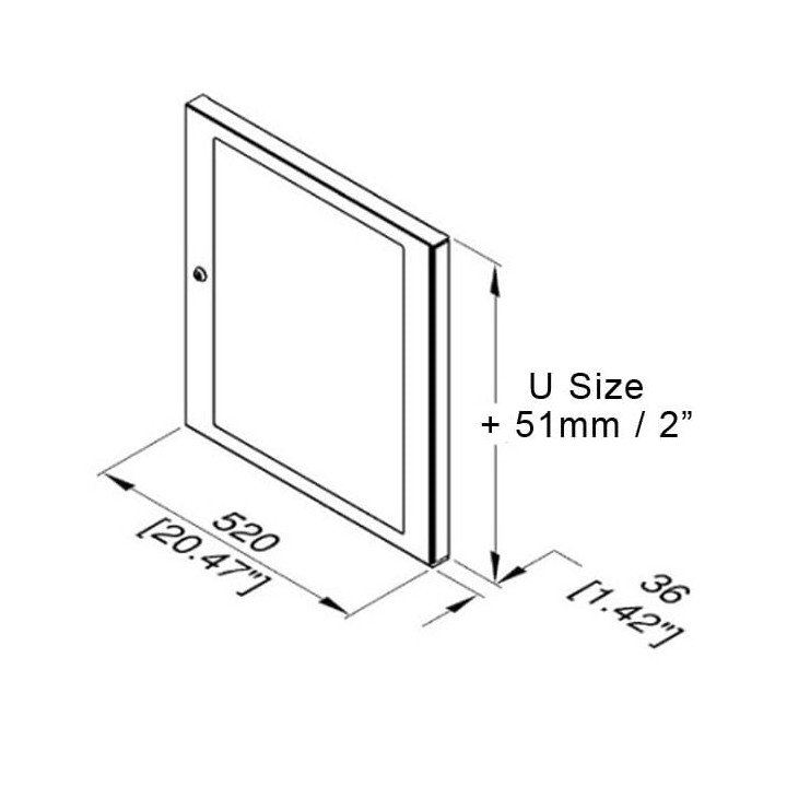 10U Vented Steel Lockable Door for R8400/R8500 Rack Enclosures
