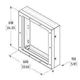 12U Rear Hinged Frame for Wall Mount Racks