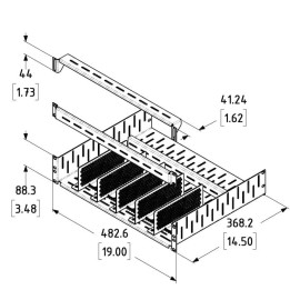 190mm Divider for R1297-DVS Rack Shelf with Divider System