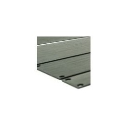 1U Black Brushed Anodised Aluminium Flat Rack Panel