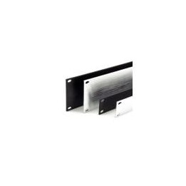 1U Black Brushed Anodised Aluminium Flat Rack Panel