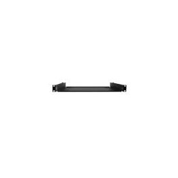 1U Black 380mm Deep Sliding Rack Tray with Universal Fixing