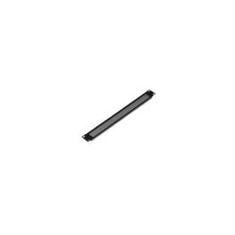 1U Black Perforated Flanged Rack Panel
