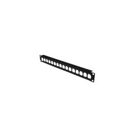 1U Rack Panels Punched for 16 x D-Series Connectors