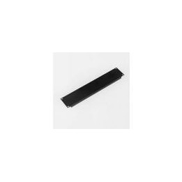 2U Black Aluminium Flanged Rack Panel