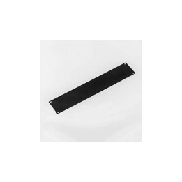 2U Black Aluminium Flat Rack Panel