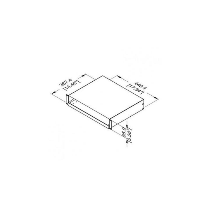 2U Black Sliding Keyboard Tray