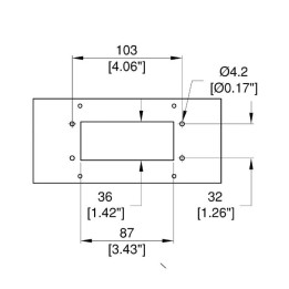 2U MSB Front Panel for 1 x HDD16/40/72 - 2 Module Wide