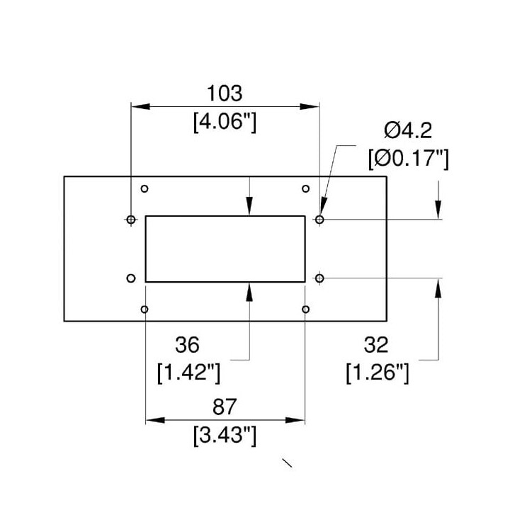 2U MSB Front Panel for 1 x HDD16/40/72 - 2 Module Wide