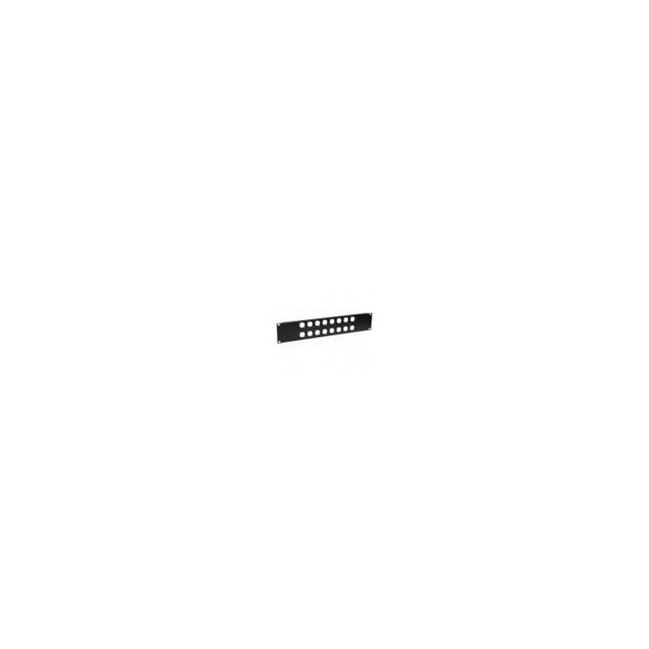 2U Rack Panels Punched for 16 x D-Series Connectors