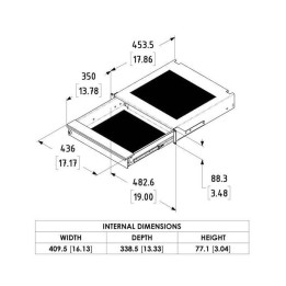 2U Security Laptop Drawer