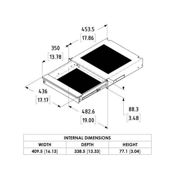 2U Security Laptop Drawer