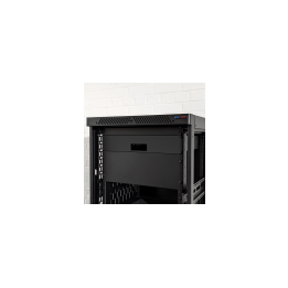 2U Vented Rack Shelf & Magnetic Faceplate For 1 x Apple TV 4K