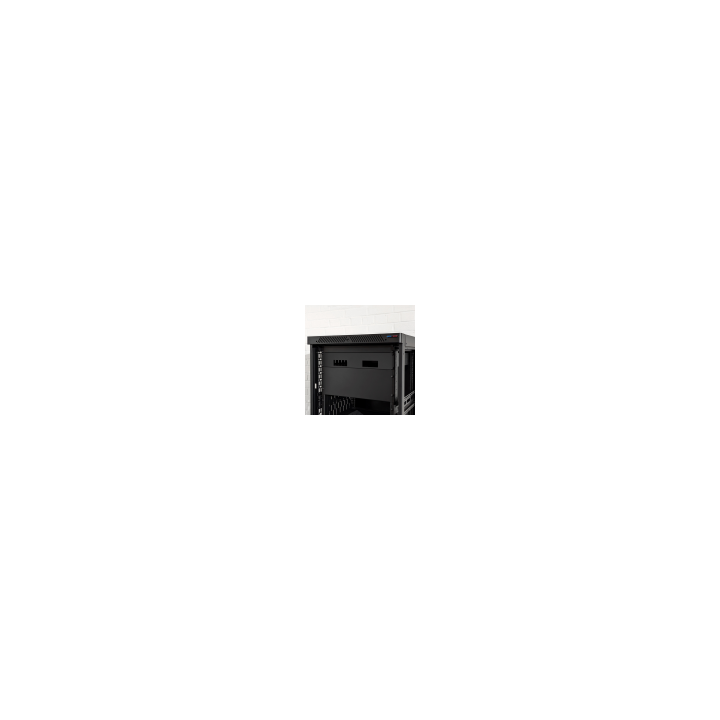 2U Vented Rack Shelf & Magnetic Faceplate For 2 x Apple TV 4K