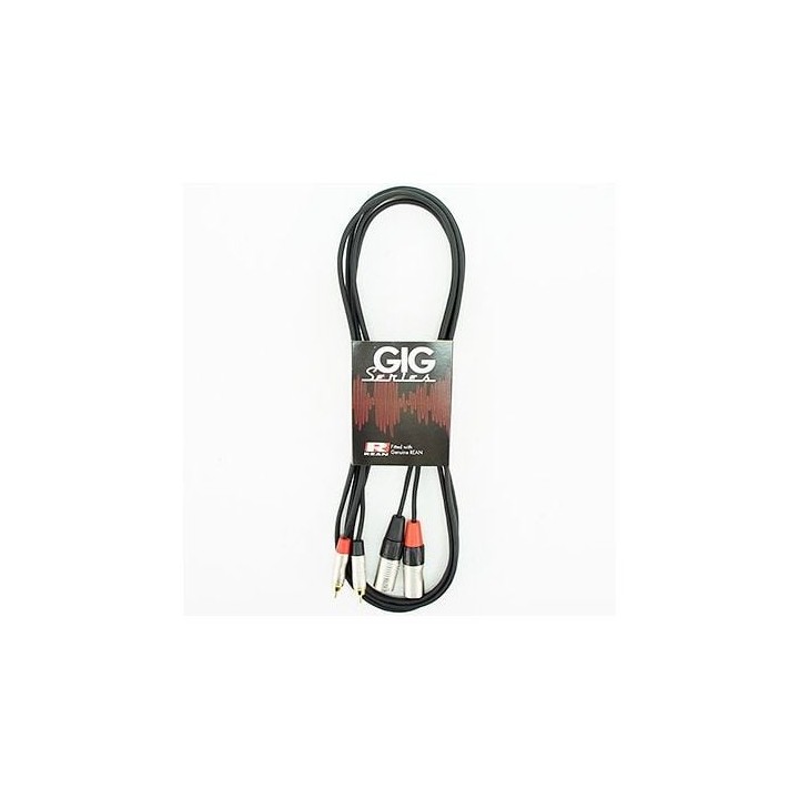 3000mm Rean Dual Signal RCA Phono XLR Signal Lead