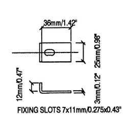 36mm Long Black Speaker Clamp
