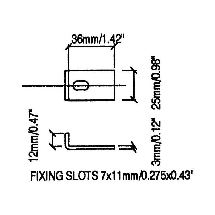 36mm Long Black Speaker Clamp