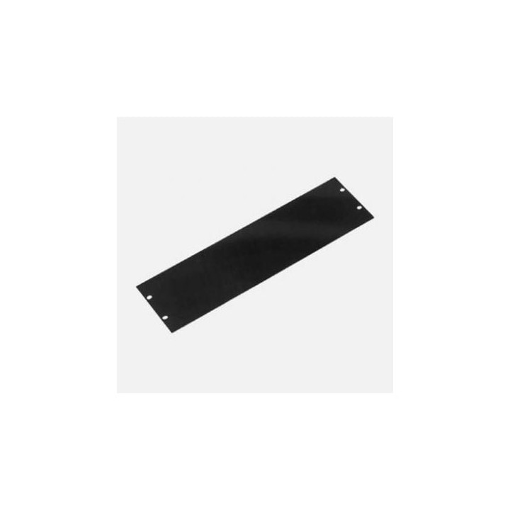 3U Black Aluminium Flat Rack Panel