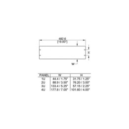 3U Black 1.5mm Thick Rack Panel