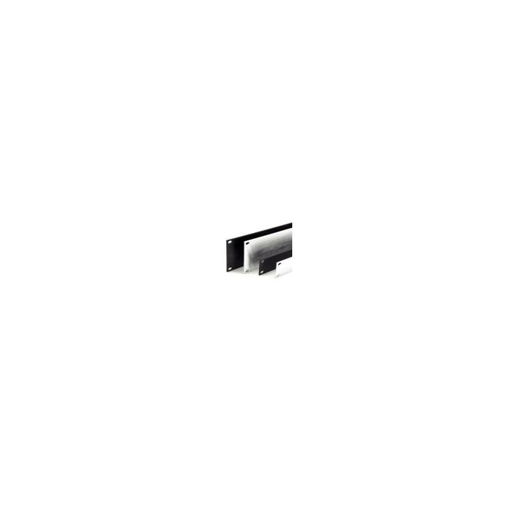 3U Black Brushed Anodised Aluminium Flat Rack Panel