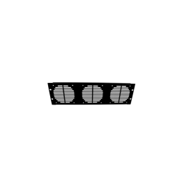 3U Black Flanged Rack Panel with Vents for 3 x Fans