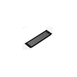 3U Black Perforated Flanged Rack Panel