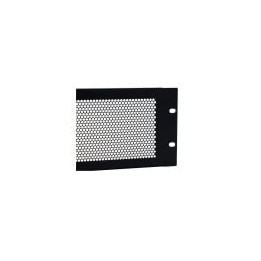 3U Black Perforated Flanged Rack Panel