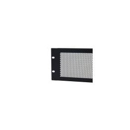 3U Black Perforated Flanged Rack Panel