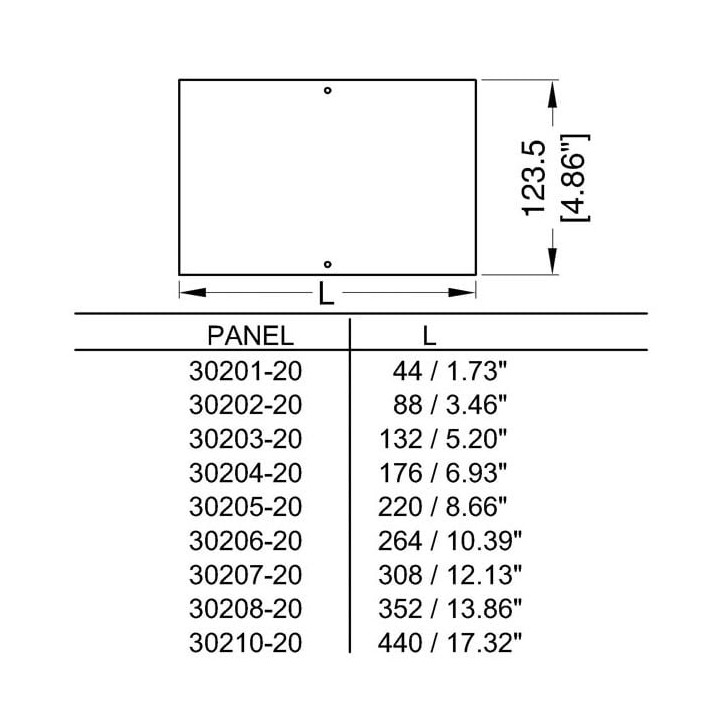 3U MSB Front Panel - 1 Module Wide