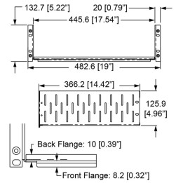 3U Vented Rack Shelf & Magnetic Faceplate For 2 x Sonos Connect:Amp (ZP120)