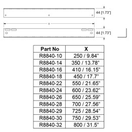 410mm Long Rack Shelf Support
