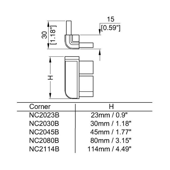 45mm High Basemaker Plastic Corner for N-Case 1