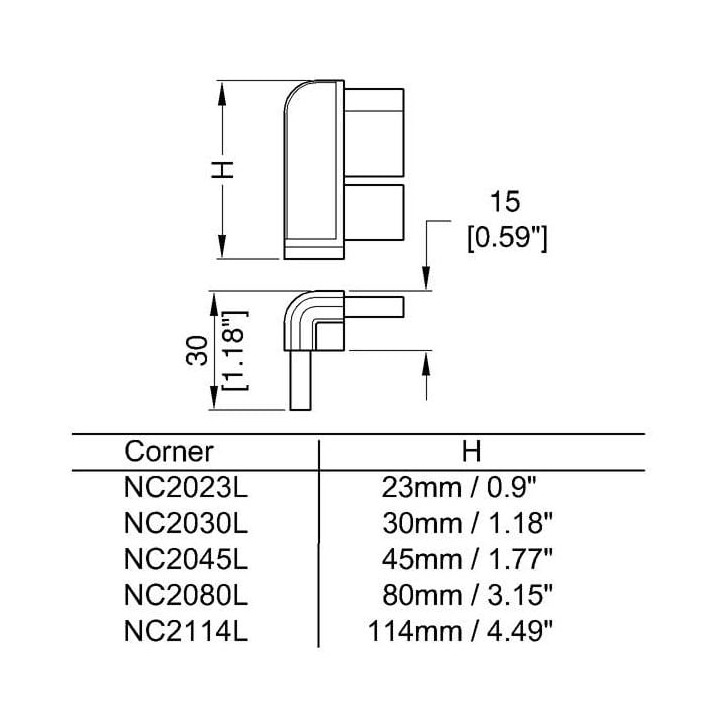 45mm High Lidmaker Plastic Corner for N-Case 1