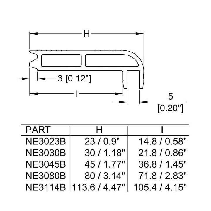 45mm High Basemaker Extrusion for N-Case 1 - 4m Long