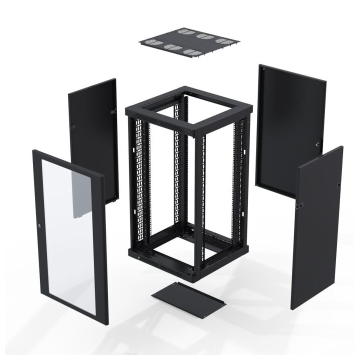 47U Server Enclosure / M6 Rails / 600mm x 600mm / Poly Door