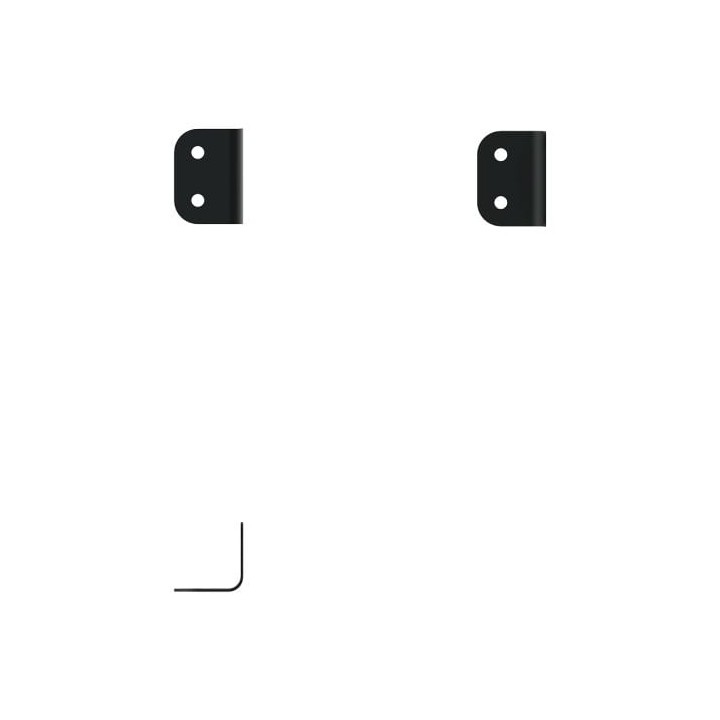 4 Hole Black Brace 29mm x 40mm