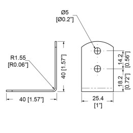 4 Hole PennBrite Brace 40mm x 25.4mm