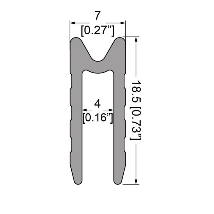 4mm Groove Extrusion Mates with EG-0315/1-2M Tongue Extrusion