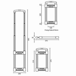 4 Stage Black Surface Pullout Handle