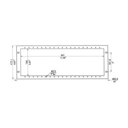 4U 19" Rack Panel for 10 x 1 Module MSB Front Panels