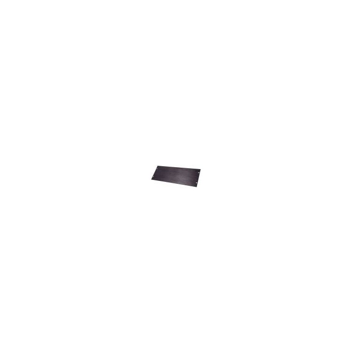 4U Black Brushed Anodised Aluminium Flat Rack Panel
