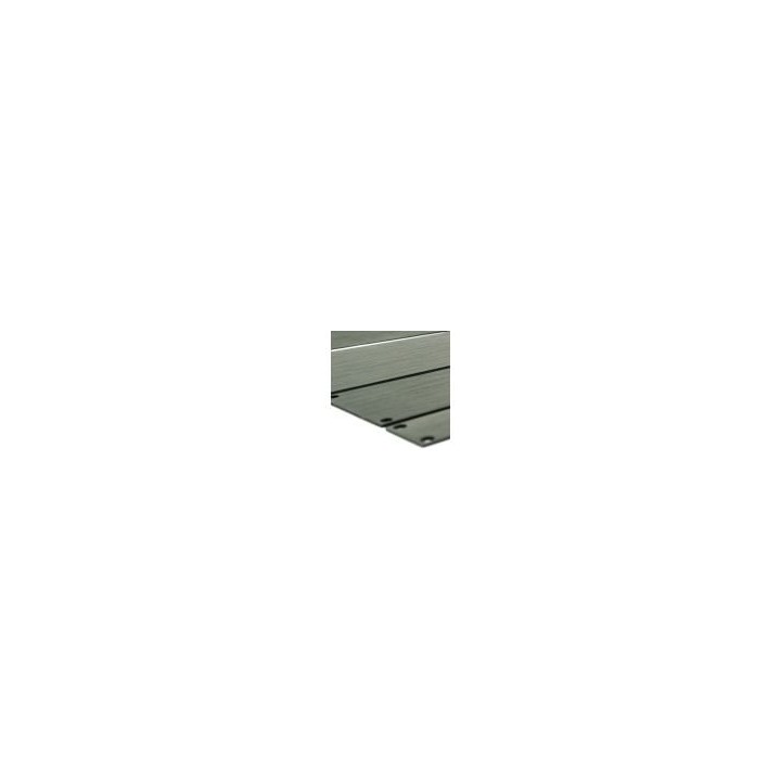 4U Black Brushed Anodised Aluminium Flat Rack Panel